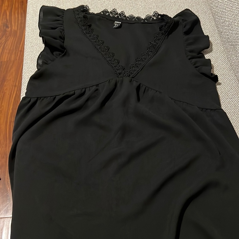 3/$30 New Shein black babydoll dress medium
